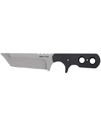 Cold Steel 49HTF Tac Mini 3.75" Fixed Plain Tanto Japanese AUS-8A SS Blade/ Black Griv-Ex Handle