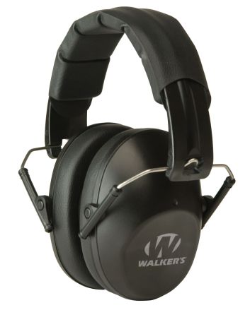 Walker's GWPFPM1 Pro Low Profile Folding Passive Muff 22 dB Over the Head Black Polymer