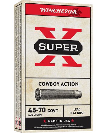Winchester Ammo X4570CB Super X Cowboy Action 45-70Gov 405gr Lead Flat Nose 20 Per Box/10 Case