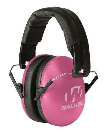 Walker's GWPYWFM2PNK Folding Muff27 dB Over the Head Pink/Black Polymer Fits Youth/Women