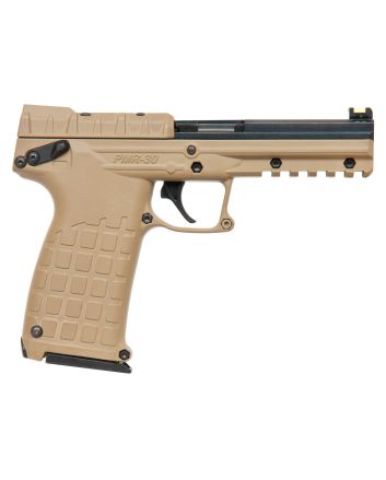 Kel-Tec PMR30BTAN PMR3022 WMR 30+1 4.30" Fluted Steel Barrel, Black/Tan Serrated Slide, Tan Polymer Frame w/Picatinny Rail, Tan Textured Polymer Grip