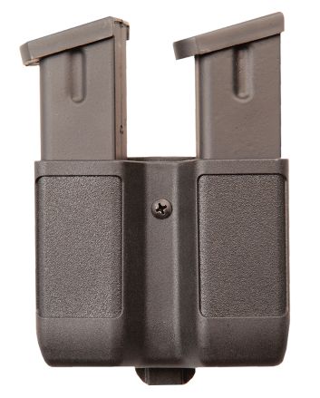Blackhawk 410610PBK Double Mag CaseBlack Polymer Belt Clip Compatible w/ Double Stack 9mm/10mm/40/45/357