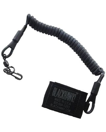Blackhawk 90TPL2BK Tactical Pistol Lanyard Coiled Wire