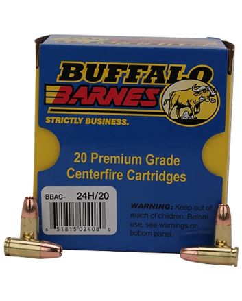 Buffalo Bore Ammunition 24H20 Buffalo-Barnes Strictly Business 9mmLuger +P+ 115gr Barnes TAC-XP Lead Free 20 Per Box/12 Case