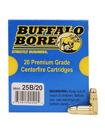 Buffalo Bore Ammunition 25B20 Heavy Strictly Business 357Sig 125gr Full Metal Jacket Flat Nose 20 Per Box/12 Case