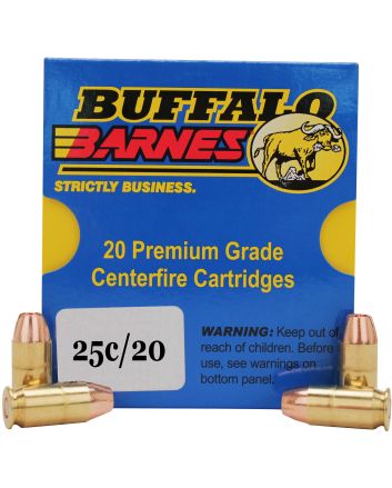 Buffalo Bore Ammunition 25C20 Buffalo-Barnes Strictly Business 357Sig 125gr Barnes TAC-XP Lead Free 20 Per Box/12 Case