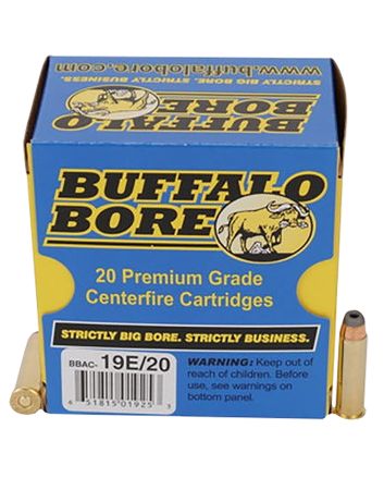 Buffalo Bore Ammunition 19E20 Tactical Strictly Business 357Mag 158gr Jacketed Hollow Point 20 Per Box/12 Case
