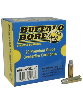 Buffalo Bore Ammunition 20C20 Standard Pressure Strictly Business 38Special 158gr Lead Semi Wad Cutter Hollow Point 20 Per Box/12 Case