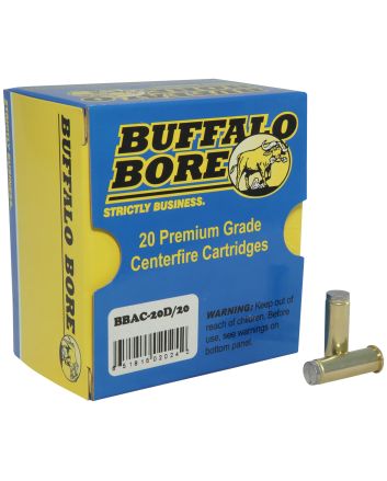 Buffalo Bore Ammunition 20D20 Standard Pressure Strictly Business 38Special 150gr Hard Cast Wadcutter 20 Per Box/12 Case