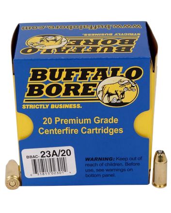 Buffalo Bore Ammunition 23A20 Heavy Strictly Business 40S&amp;W +P 155gr Jacket Hollow Point 20 Per Box/12 Case