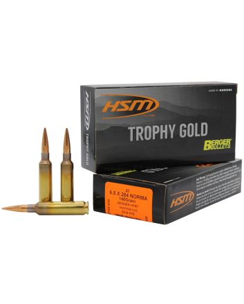 HSM 65X284140VLD Trophy Gold Extended Range 6.5x284 Norma 140 gr Berger Hunting VLD Match 20 Per Box/ 20 Case