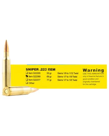 Buffalo Bore Ammunition S2236920 Sniper Strictly Business 223Rem 69gr Hollow Point Boat Tail 20 Per Box/12 Case