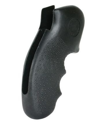 Hogue 19100 Monogrip Finger Grooves Black Nylon Cobblestone Finish Fits S&amp;W K Frame with Round Butt