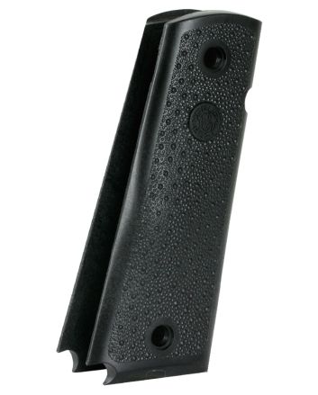 Hogue 45190 OverMolded Grip Panels Cobblestone Black Nylon with Palm Swells for 1911 Government