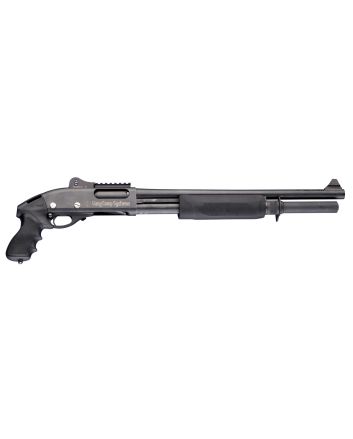 Hogue 08715 Tamer Pistol Grip &amp; Forend Black Rubber with Finger Grooves, Polymer Forend for Remington 870