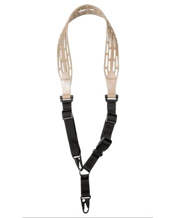 Limbsaver 12140 Tactical Sling Tan w/ Black Strap Nylon 48" OAL 1" W &amp; Adjustable One-Two Point Design