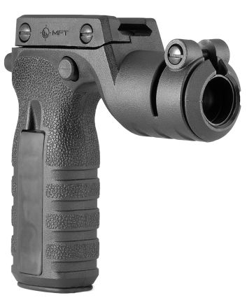 Mission First Tactical RTG React Vertical Grip Black Polymer with Torch Holder for AR-Platform