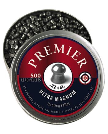 Crosman LDP22 Premier Ultra Magnum 22 Lead Domed Pellet 500/Tin
