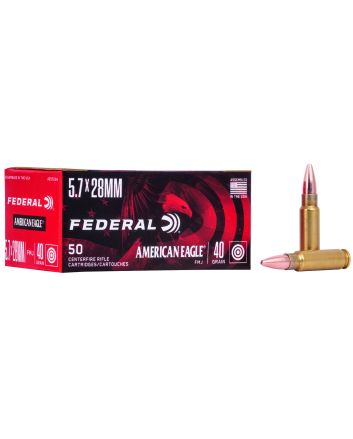 Federal AE5728A American Eagle Handgun 5.7x28mm 40gr Full Metal Jacket 50 Per Box/10 Case