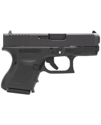 Glock PG3350201 G33 Gen4 Sub-Compact 357 Sig 9+1 3.43" Black Polygonal Rifled Barrel, Matte Black Serrated Slide, Black Polymer Frame, Black Textured Finger Grooved Polymer Grip, Right Hand