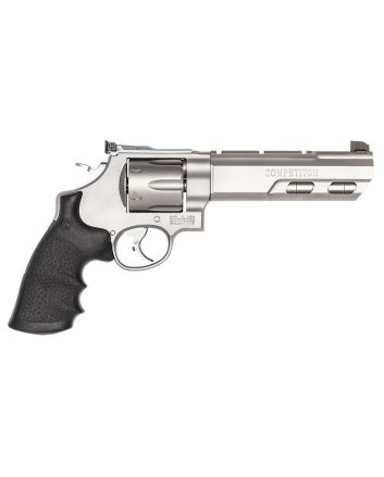 Smith &amp; Wesson 170320 PC Model 629 Competitor N-Frame 44 Rem Mag 6 Shot 6" Stainless Steel Adj Weights Barrel, Stainless Cylinder, Stainless Steel Frame, Hogue Synthetic Grip, Exposed Hammer