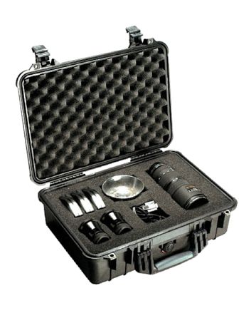 Pelican 1500000110 Protector Case Black Polypropylene Holds Handgun
