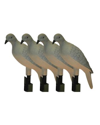 Mojo Outdoors HW9004 Clip OnDove Species Natural Plastic 4 Per Pack