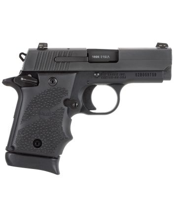 Sig Sauer 9389BRGAMBI P938 Micro-Compact BRG 9mm Luger 3" 7+1 Black Nitron Stainless Steel Black Hogue Rubber Grip