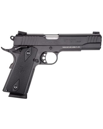 Taurus 1191101FS 1911Full Size 45 ACP 8+1 5" Matte Stainless Steel Barrel, Matte Black Serrated Steel Slide &amp; Frame, Black Checkered Polymer Grip, Right Hand