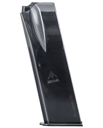 Mec-Gar MGBRHP15N Standard15rd 9mm Luger Fits Browning Hi-Power/Springfield SA-35 Nickel Carbon Steel