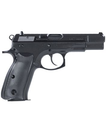 CZ-USA 91130 CZ 75 B9mm Luger 16+1 4.60" Black Steel Barrel &amp; Serrated Steel Slide, Black Polycoat Steel Frame w/Beavertail, Black Plastic Grip