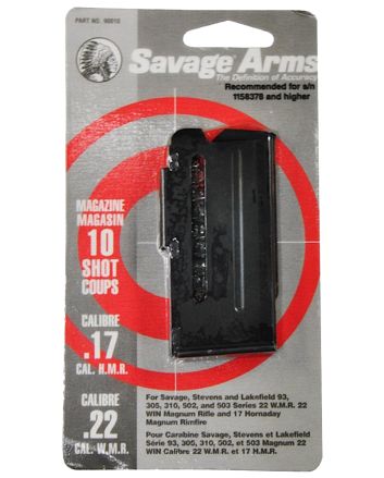 Savage Arms 90010 93 Series10rd 17 HMR/22 WMR Blued Steel