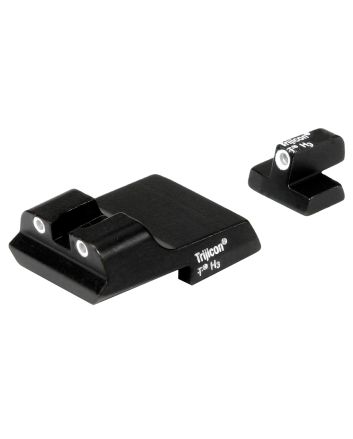 Trijicon 600437 Bright &amp; Tough Night SightsGreen/Tritium White Outline Front Sight-Green/Tritium White Outline Rear Sight Smith &amp; Wesson 1911