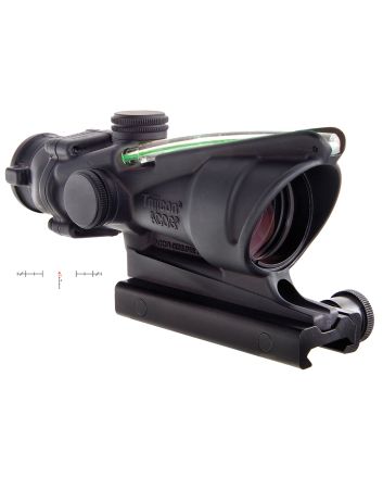 Trijicon 100229 ACOGBlack Hardcoat Anodized 4x 32mm Illuminated Green Chevron Reticle