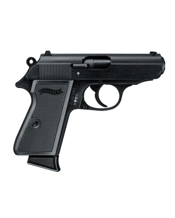 Walther Arms 5030300 PPK/S22 LR 10+1 3.30" Steel/Threaded Barrel Matte Black Tenifer Serrated/Steel Slide, Black Zinc Alloy Frame w/Beavertail, Black Checkered Polymer Grips