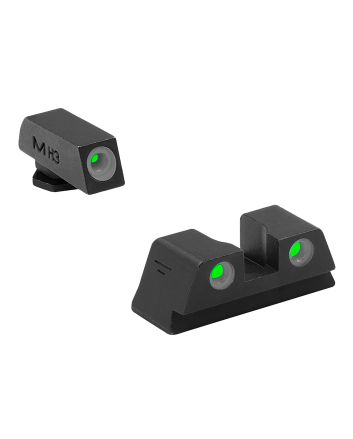 Meprolight USA 102203131 Tru-Dot Green Tritium Green Tritium/Black Frame, Compatible w/Glock 42