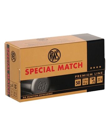 RWS/Umarex 2134233 Special Match Premium Line 22LR 40gr Lead Round Nose 50 Per Box/100 Case