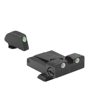 Meprolight USA 202243101 Tru-Dot Sight Set Green Tritium Front &amp; Rear, Compatible w/Glock 17/19/22/23/24/25/26/27/28/31/32/33/34/35/37/38/39/42/43
