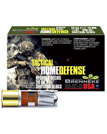 Brenneke SL202THD THD Home Defense 20Gauge 2.75" 3/4oz Slug Shot 5 Per Box/50 Case