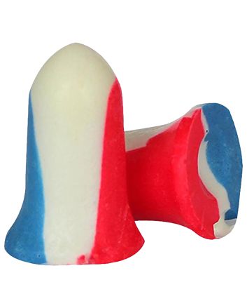 Howard Leight R01891 USA Shooters EarplugsFoam 33 dB In The Ear Red/White/Blue Adult 10 pair