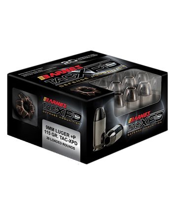 Barnes Bullets 21551 TAC-XPD Defense Handgun 9mmLuger +P 115gr 20 Per Box/10 Case