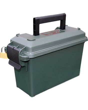 MTM Case-Gard AC30T11 Ammo Can Tall 30Cal Handgun Forest Green Polypropylene