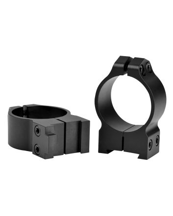 Warne 14BM MaximaMatte Black Steel 30mm Tube Medium Vertical Split Dovetail, 0 MOA Fits CZ 550