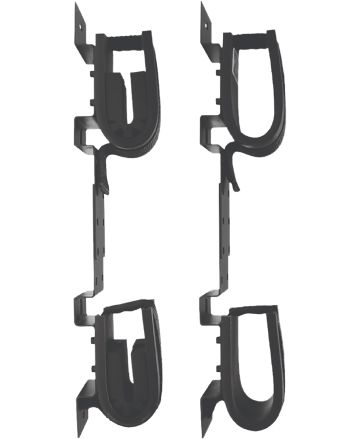 Rugged Gear 10065 Screw Mount Double Hook Black Steel Holds 2 Rifle/Shotgun