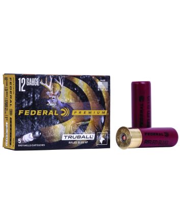 Federal PB131RS Premium Vital-Shok TruBall 12Gauge 3" 1oz RifledSlug Shot 5 Per Box/50 Case