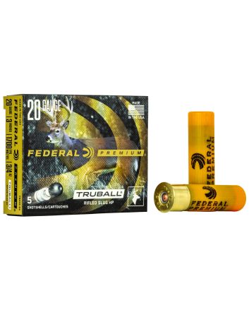 Federal PB209RS Premium Vital-Shok TruBall 20Gauge 3" 3/4oz RifledSlug Shot 5 Per Box/50 Case