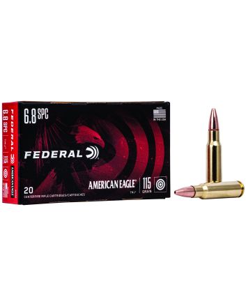 Federal AE68A American Eagle Rifle 6.8mmRem SPC 115gr Total Metal Jacket 20 Per Box/10 Case