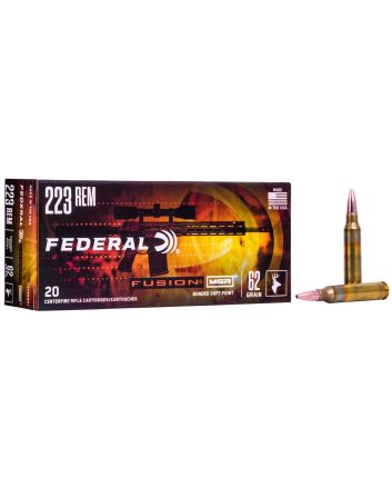 Federal F223MSR1 Fusion MSR 223Rem 62gr Bonded Soft Point 20 Per Box/10 Case