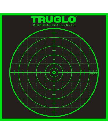 TruGlo TG10A6 Tru-See Grid Self-Adhesive Heavy Paper Black/Green 12"x12" Bullseye 6 Pack