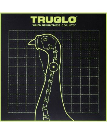 TruGlo TG12A6 Tru-See Turkey Target Self-Adhesive Heavy Paper Black/Green 12"x12" 6 Pack